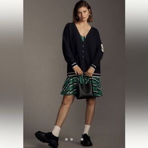 Anthropologie NWT Slouchy Varsity Cardigan size XL.